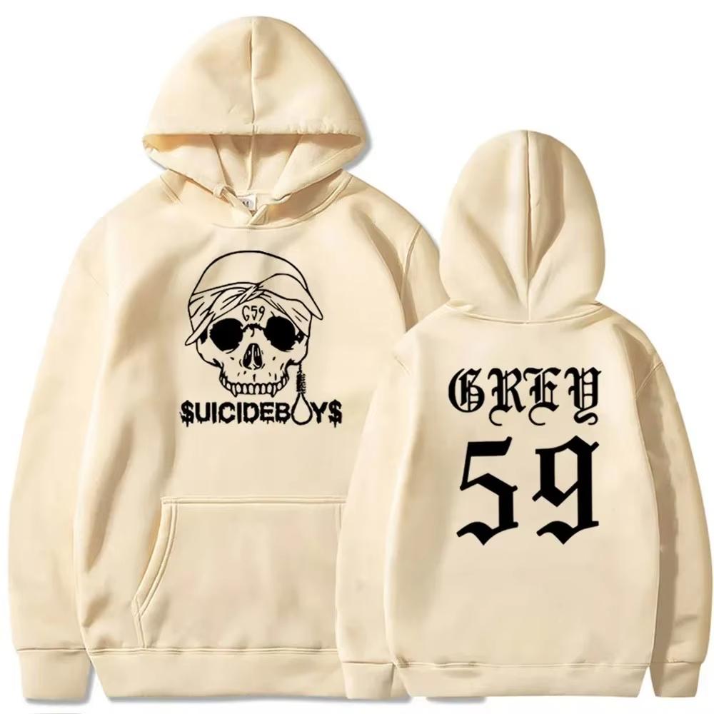 2025 Suicideboy G59 Худи Мерч Ретро Стиль Спортивная одежда Унисекс Свитер Хип-Хоп Свободный Уличная одежда S