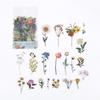 8 Designs Plant Flower Mushroom Ginkgo Pet Deco Diary Stickers Scrapbooking Planner Decorative Stationery Stickers Transparent