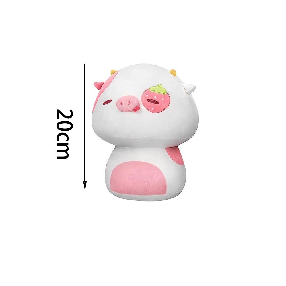 

Soft Comfort Doll Cartoon Chubby Mushroom Pig Doll Gifts Mushroom and Strawberry Pig Plush Toy 20cm