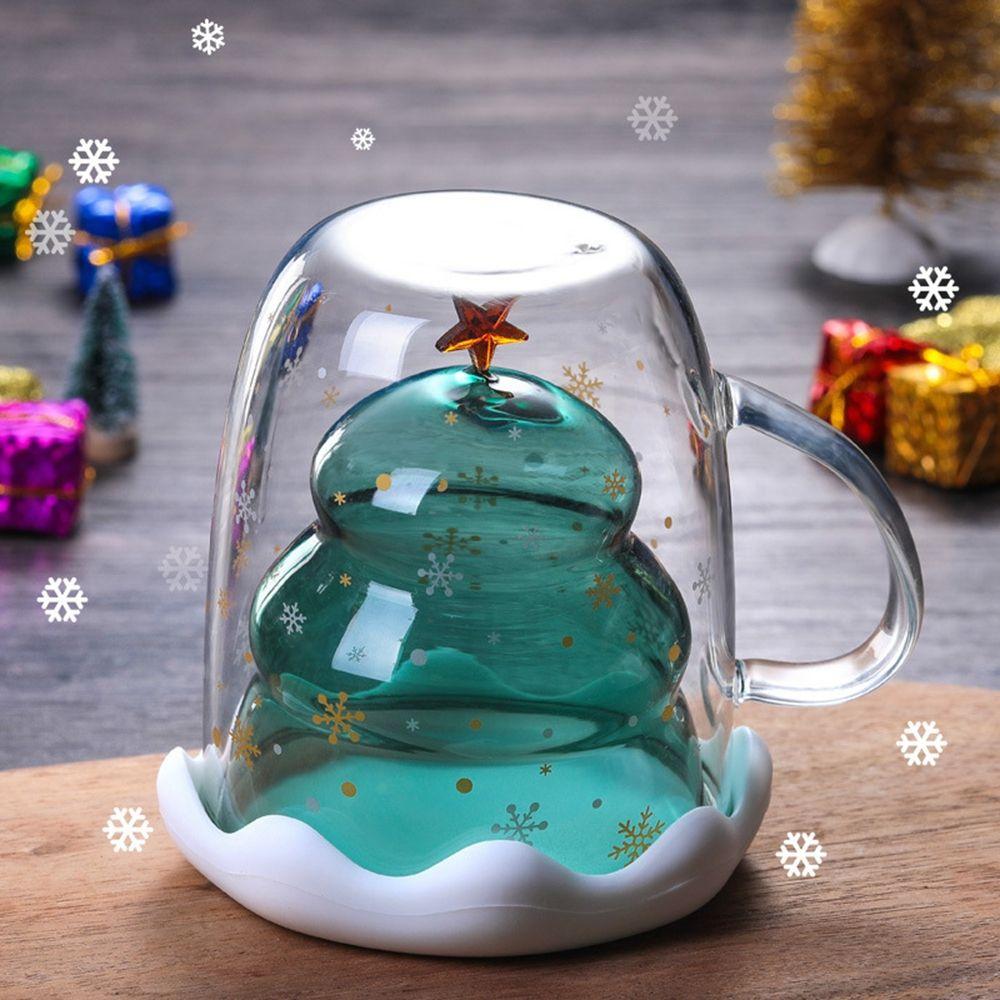 Snowflake Drinkware Christmas Ornaments Christmas Tree Christmas Gifts Glass Mug Glass Cup Milk Cup