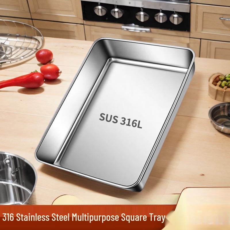 Yipan Stainless Steel Rectangular Serving Tray
