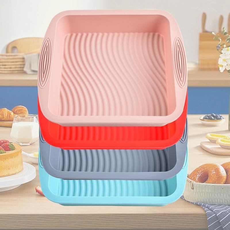 BEPAN 1PC Household Baking Cake Square Silicone Baking Pan Mousse Silicone Cake Pan Bread Mould Kitchen Baking Tools