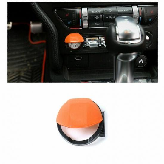 For 2015-20 Ford Mustang Engine Start/Stop Button Switch Trim Cover Decor Orange