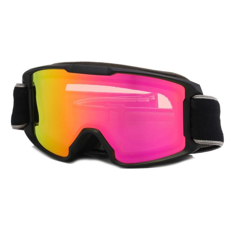 Children's ski goggles, double-layered, anti-fog, windproof, and sandproof, for outdoor sports, with colorful lenses, and can be fitted with