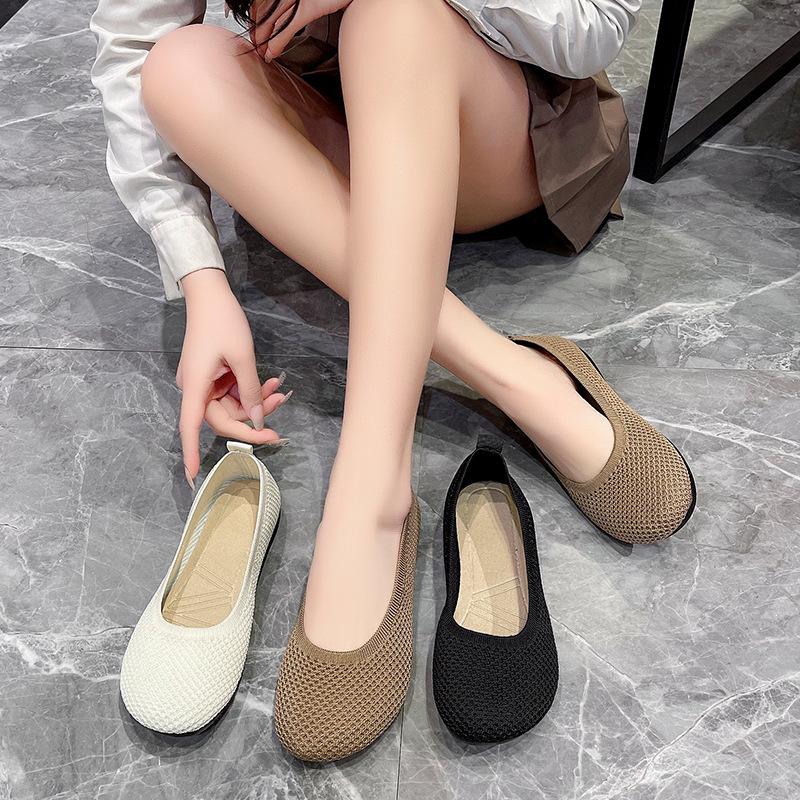 2026 Spring Summer Autumn New Style Round Toe Flat Bottom Shallow Mouth Soft Sole Comfortable Versatile Women's Shoes Slip On