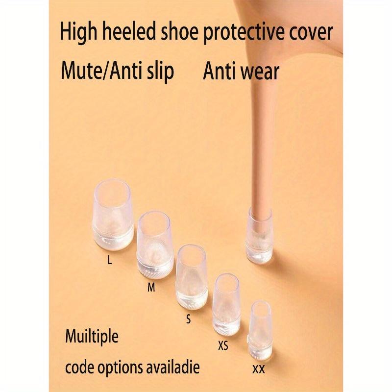 1 Pair High Heel Protectors, Replacement Stiletto Tip Covers, Quiet Anti-Noise Strips, Wear-Resistant Heel Repair Pad, Sole Protector