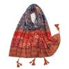 Breathable Tassel Shawl Big Size Ladies Flower Headscarf Fashion Hijab Scarf  For Woman Fashion
