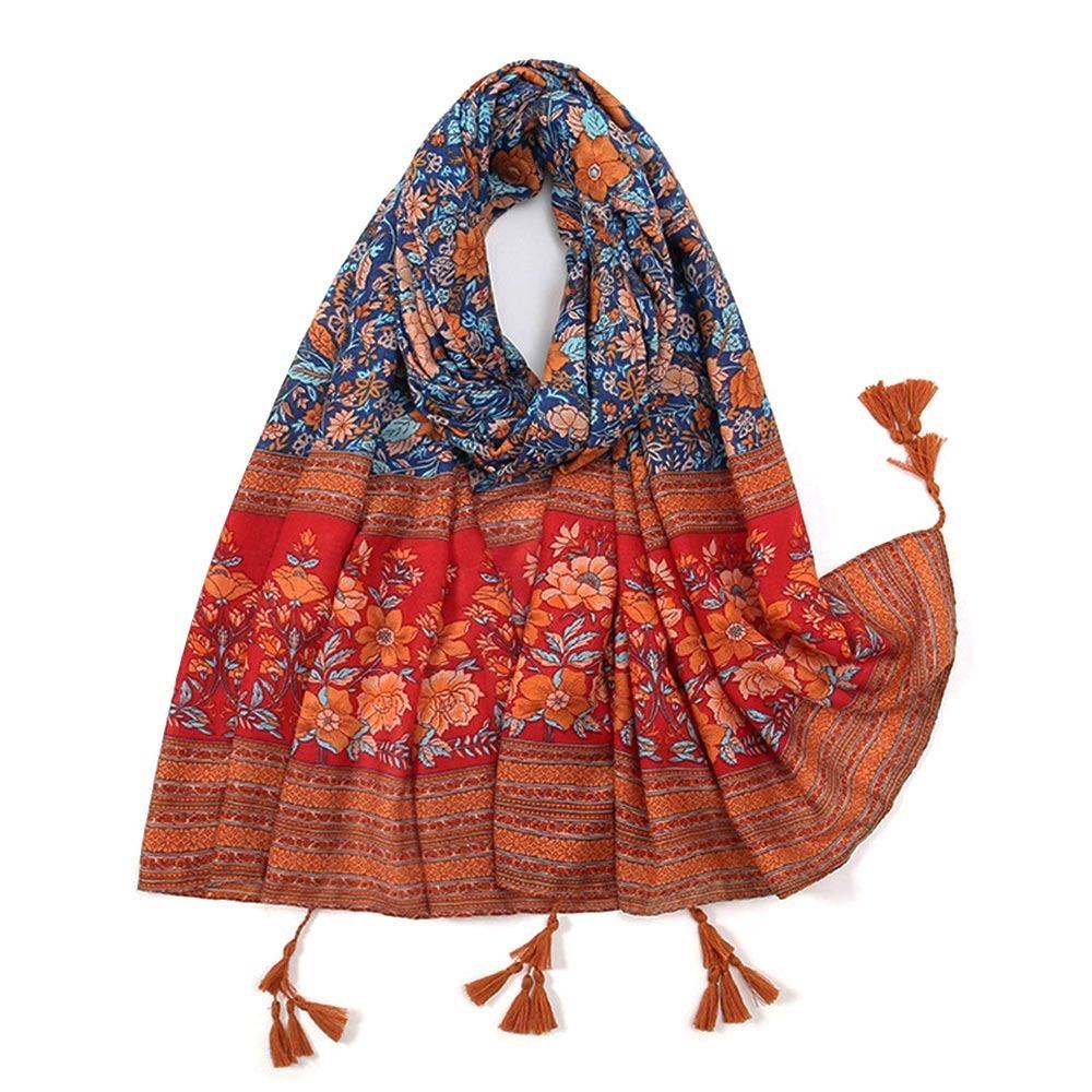 Big Size Tassel Shawl Breathable Muslim Headband Casual Beach Long Scarf  For Woman Fashion