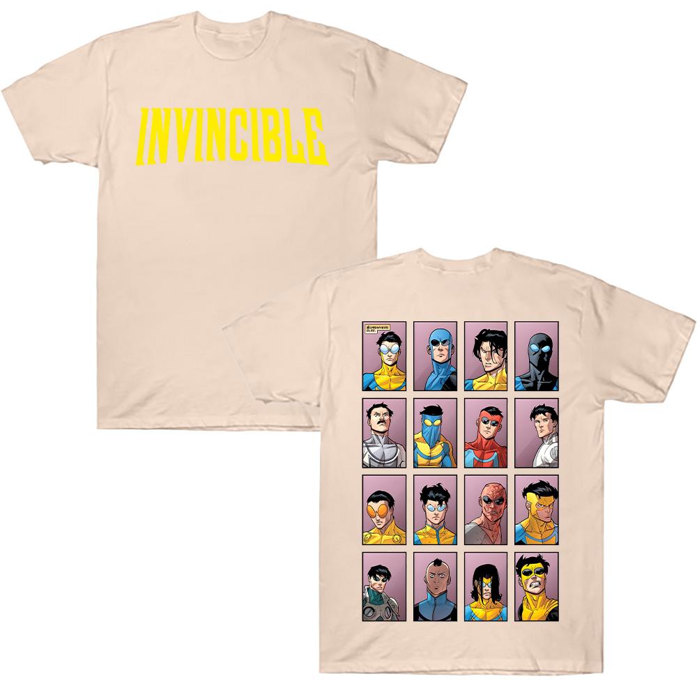Invincible Mark Superhero Double Sided Printed T Shirts Men Women's Harajuku T-shirts 100%Cotton High Quality Short Sleeve Clothing summer clothes