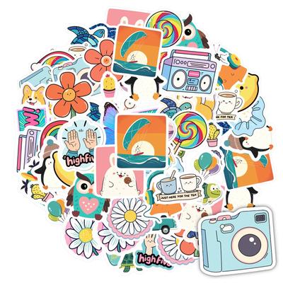 35pcs Playful Nature Stickers Cartoon Cartoons Animal Stickers  Stickers For Notebook Luggage Mobile Phone Cup Guitar