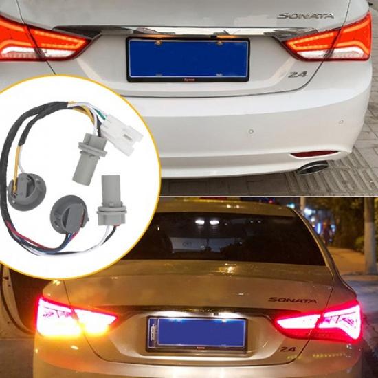 2 ks Pro Hyundai Sonata 2011-2014 Zadní světlo Patice žárovky a Kabelový svazek V