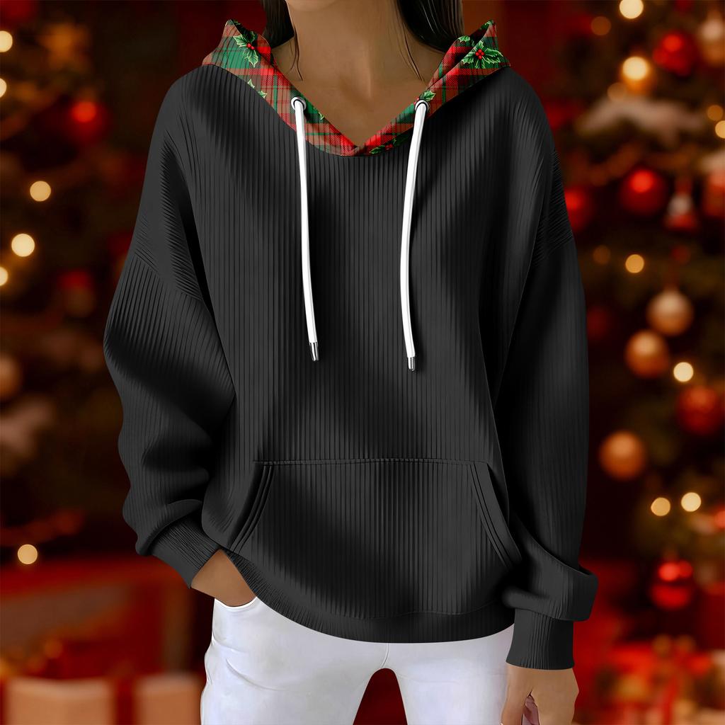 Women's Fashion Casual Christmas Print Pullover Long-Sleeve Sweatshirt