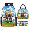 New Virtual World ROBLOX Primary and Secondary School School Bag Children's Backpack Backpack Cartoon Lunch Bag