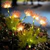 Waterproof Design Solar LED Lights Realistic Flower Glowing Stems Glowing Flowers Lights High Quality 3 Heads Design Flower Lamp