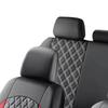 Full Set Car Seat Covers, Universal Fit PU Leather Front and Rear Seat Protectors, Airbag Compatible Automotive Seat