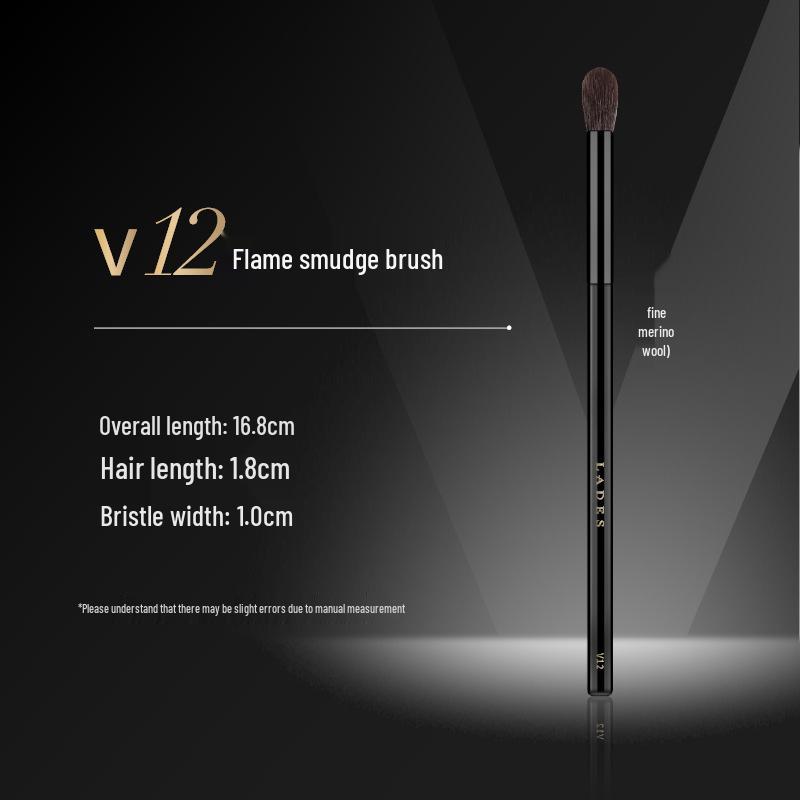 LADES V Series Makeup Brush Set - Contour, Nose Shadow, Laydown, Eyeshadow Blending Brushes (Animal Hair)