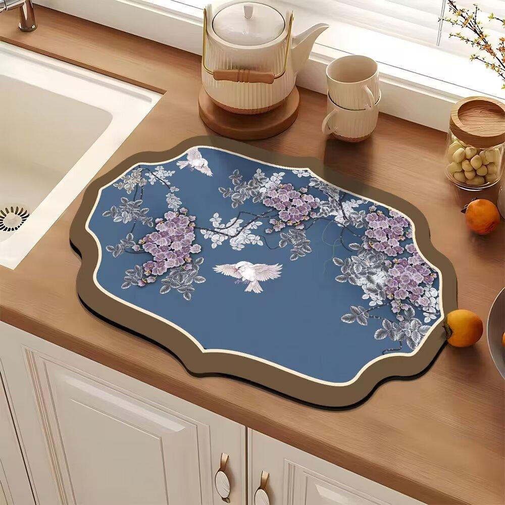 Kitchen Countertop Drain Mat High Appearance Level Absorbent Washing Dishes Dishes Dishes Chopsticks Sink Faucet Bar Table Mat