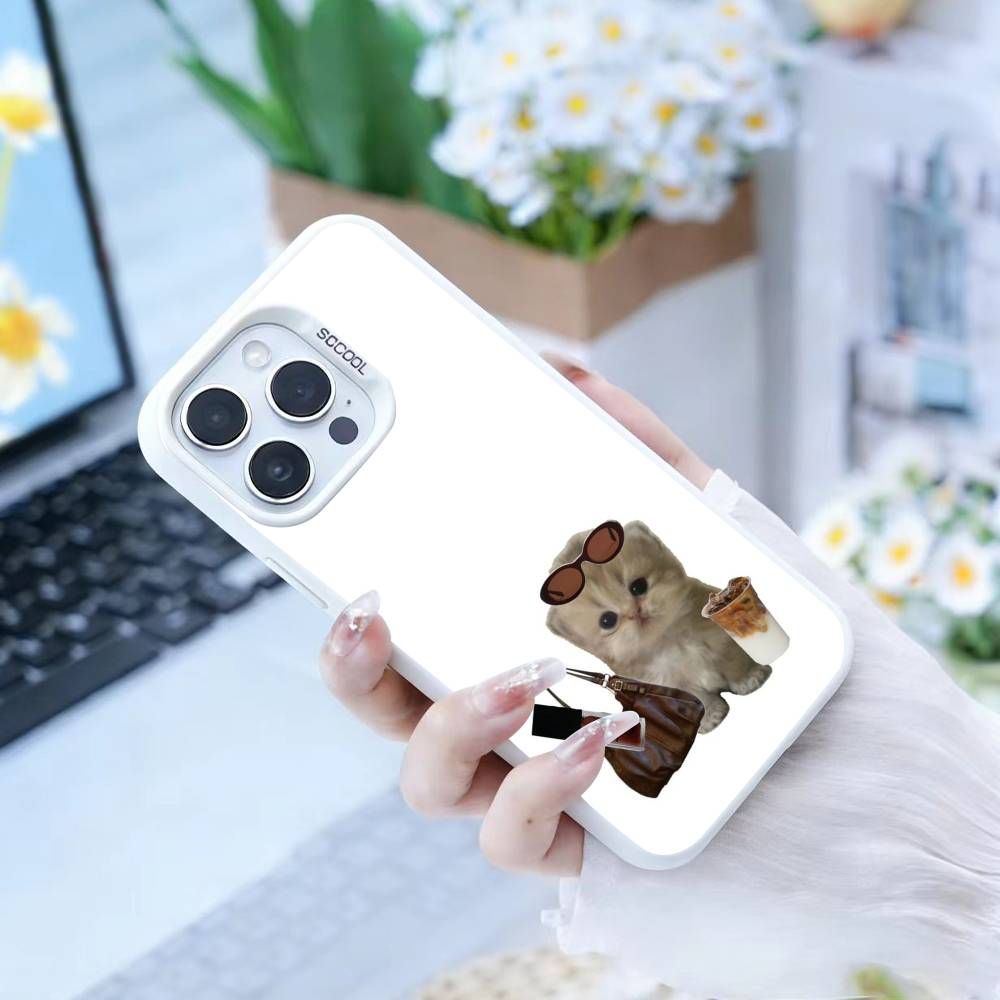Big-eyed goofy Mouse Phone Case For iPhone 17,16,15,14,13,12,Pro MAX Black Matte Shockproof Cover