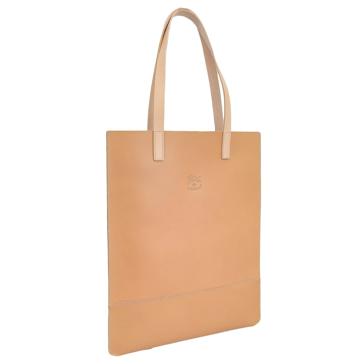 

Bag Tote Bag A4 Compatible Leather Genuine Leather Vertical Brand Shoulder Bag BTO063 PG0003 Unisex IL BISONTE [IL BISONTE] Men s (NATURAL/Beige)