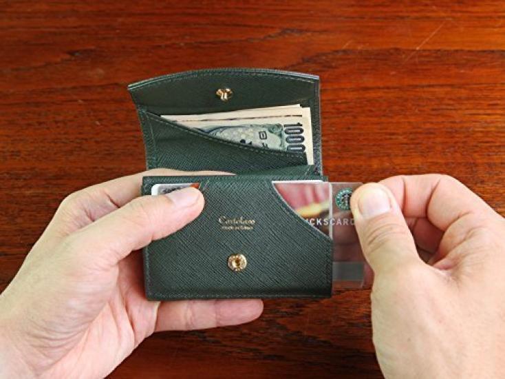 Cultorale Hammock Wallet Compact Men's Tri-fold Genuine Leather Wallet with Unbeatable Coin Access (Navy x Khaki)