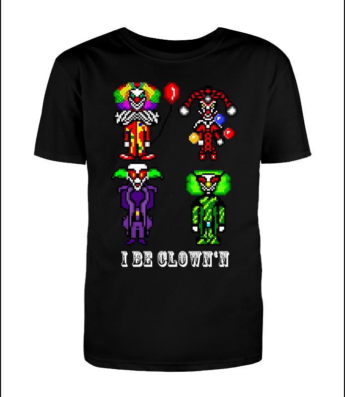 Pixel Clown Retro T-Shirt S разноцветный
