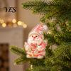 Seasonal Celebration Hanging Signs Santa Claus Christmas Pendant, 2D Flat Decorative Figure with Lanyard, Xmas Gift Bag Tags Acrylic Ornament for Tree