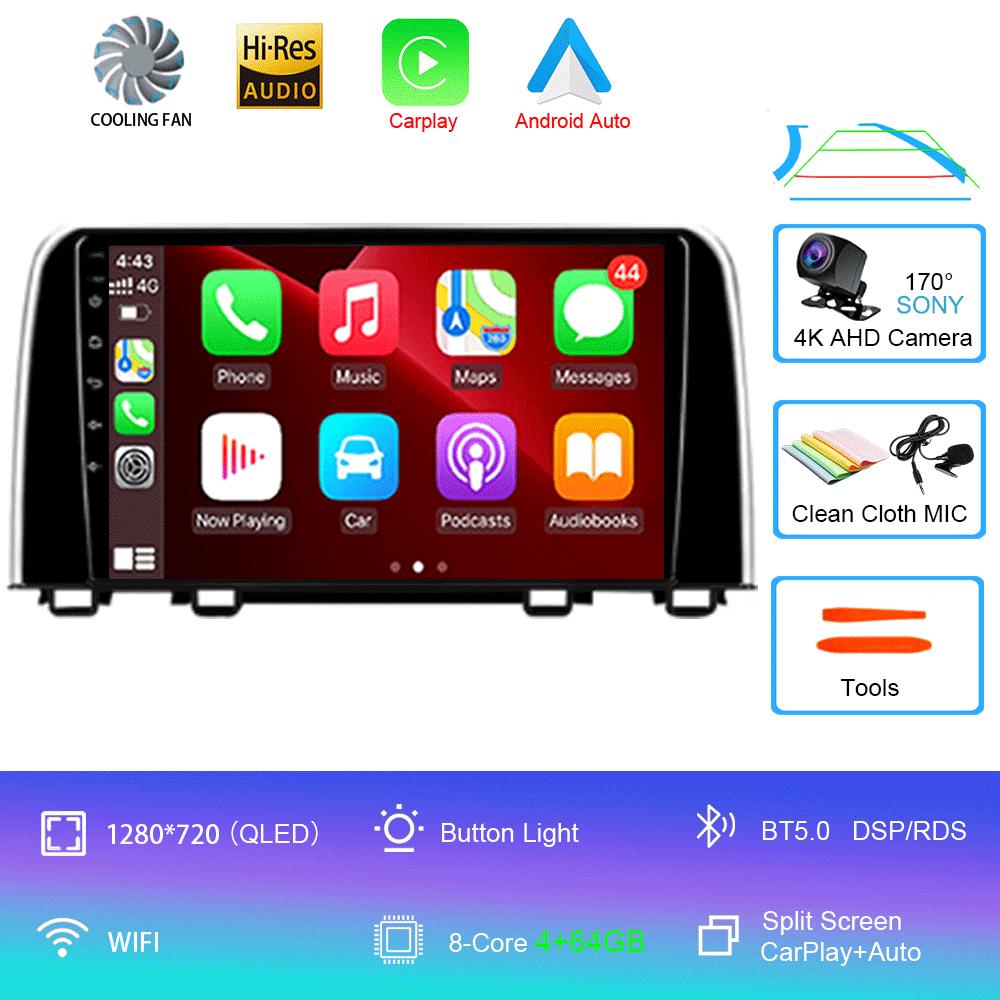 For Honda CRV CR - V 5 RT RW 2016 - 2018 DSP QLED Android 14 Auto Car Video Radio GPS Navigation Stereo Multimedia Player Wifi