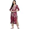Libas Women's Viscose Rayon Yoke Design Straight Kurta (23747O_Magenta