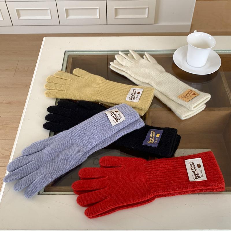 Gloves  Wool Knitted Touch Screen Cloth Thickened Winter Outdoor Warmth for Women Riding
