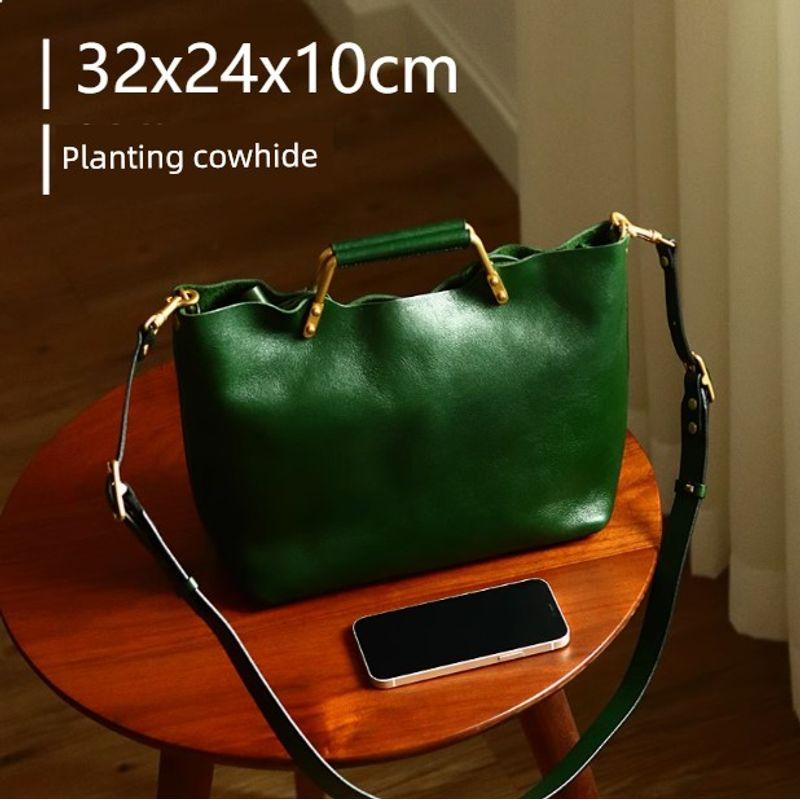 [Clearance Special Offer] First Layer Cowhide Women Bag Genuine Leather Bag Skeleton-Skin