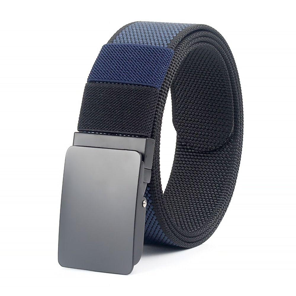 

Роскошный бренд Двусторонний нейлоновый ремень Деловой повседневный холщовый ремешок Мужской вращающаяся пряжка Пояс тёмно-синий/чёрный