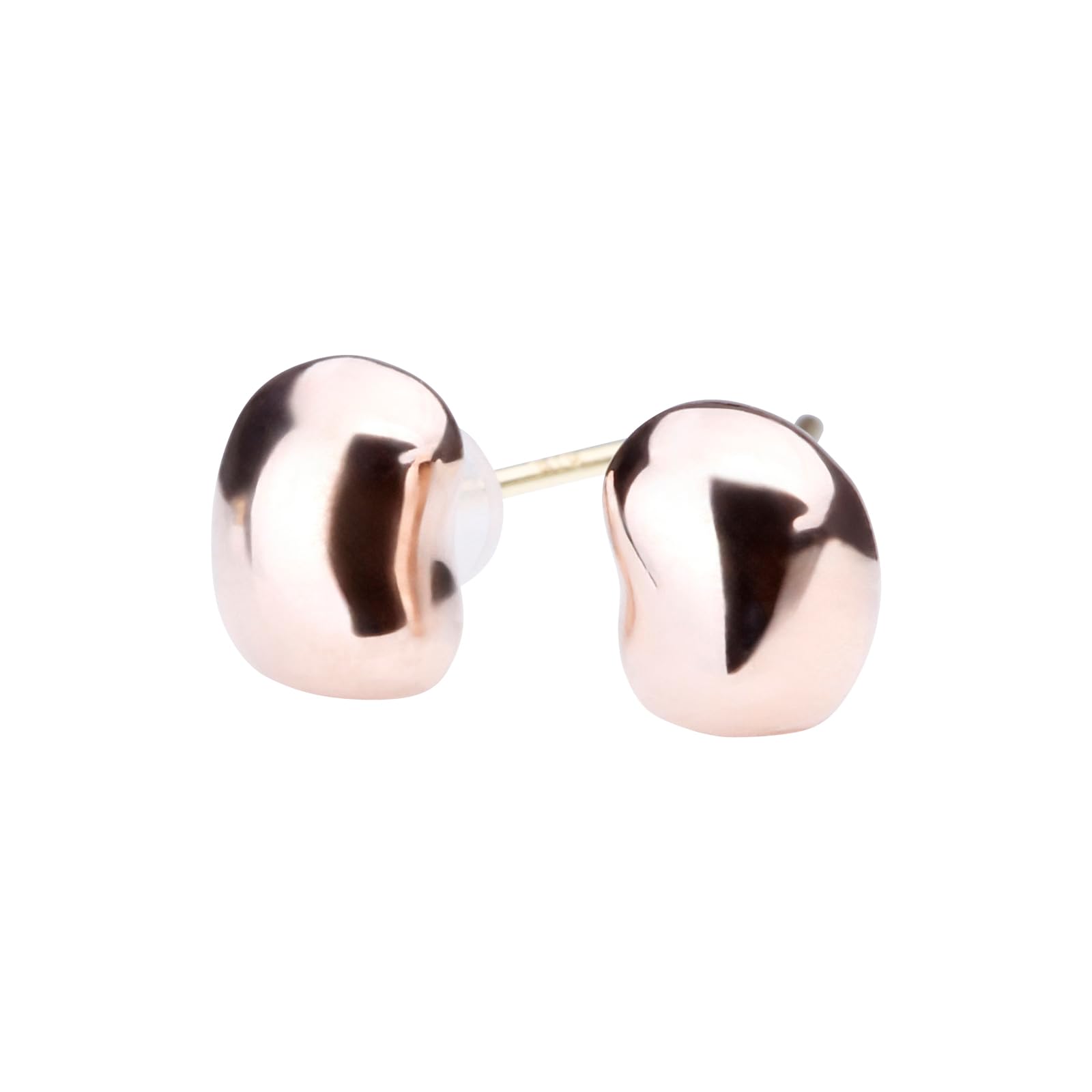 

LOKUMI Made in K18 Petite Beans Craft Flower Nickel Earrings, Japan, 18K, Post, K18, Hypoallergenic, Series, Women s, Simple, Small, Small, 18K, Bean,