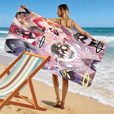 Hazbin Hotel 2D Flat Print Beach Towel, Large Soft Quick Dry Towel for Beach Camping SwimmingXSTJ0915288