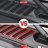 Hood Engine Air Vent Decoration Cover Red Trim Sticker For Jeep Wrangler JL Gladiator JT 2018-2025