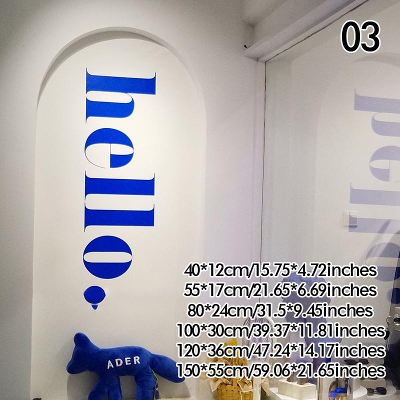 Children's Room Wall Doors Windows Wall Decoration Hello Letters Wallpaper Decoration Stickers Waterproof Living Room Home Decor