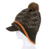 Mizuno Breath Thermo MG Logo Knit Golf Cap with Brim, Heat-Generating Material, Women's, Brown, One Size Fits Most (E2MWB708)