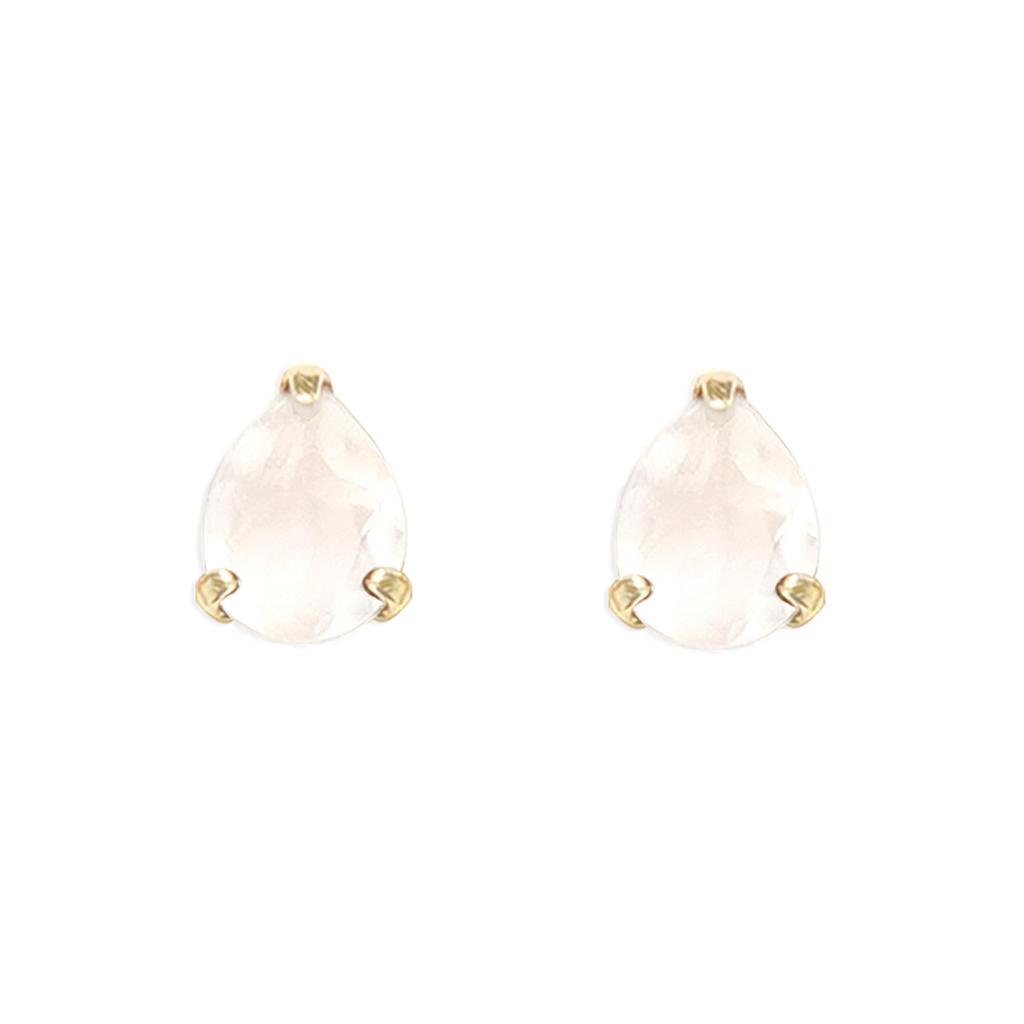 ESTELLE [Official] [Web Exclusive] Women's K10 Yellow Gold Earrings with June Birthstone Moonstone and Drop Motif (Product Code: 0222-9757-0019-0000)