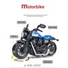 1/36 Alloy Motorcycle Model Decoration Locomotive Motorbike Toy Decor Simulation Racing Pull Back Car Children's Boy Toy Gift