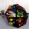 1PC Superheroes Comics Automatic Open/Close, 8-Rib Durable Frame Compact Travel Umbrella for Men & Women 054