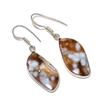 Cobra Jasper Gemstone Handmade 925 Sterling Silver Jewelry Earring 1.89" SU-7641