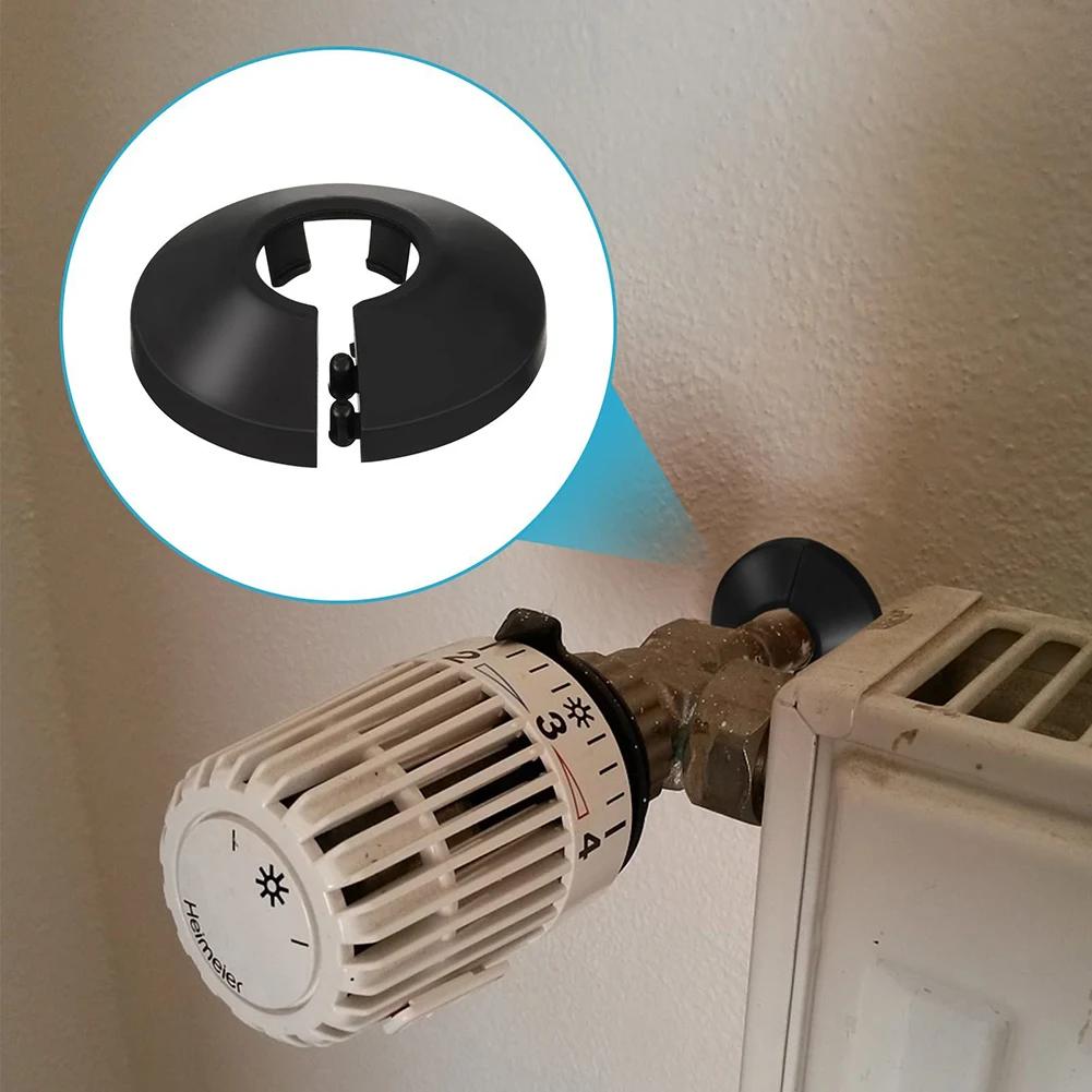 4pcs Plastic Radiator Pipe Covers 15mm Plastic White/black/Chrome Electroplate Radiator Pipe Collars Protesters for Water Pipes