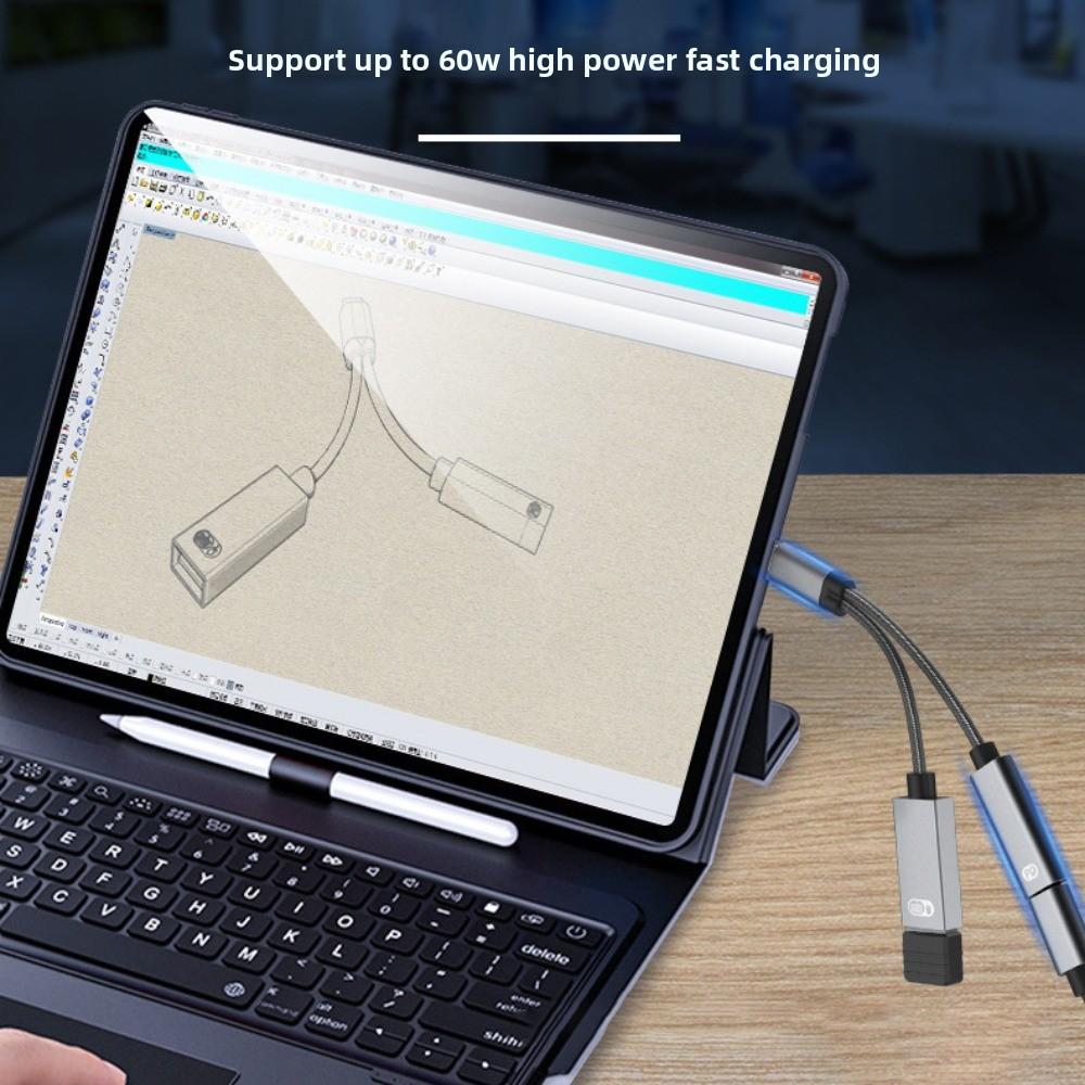 Converter 2 in 1 Type-C To USB OTG Adapter  Computer/Phone/Tablet