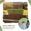 1Pcs Outdoor Indoor Plant Pot Rectangle Plastic Flower Box With Drainage Large Planter For Garden Window Sill Flowerbed