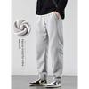 Heavy Drape Fleece-lined Thickened Gray Sports Sweatpants Men's Autumn and Winter Casual Pants Ankle-Tied Pants Foreign Trade Men's Trousers