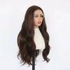 Glueless Synthetic Heat Resistant High Temperature Fiber Lace Front Wigs Bangs Transparent Lace Water Wave/Body Wave Natural