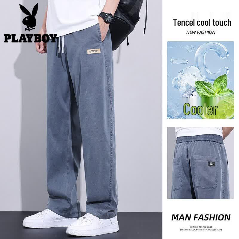 PLAYBOY Men s Loose Casual Wide-Leg Pants M