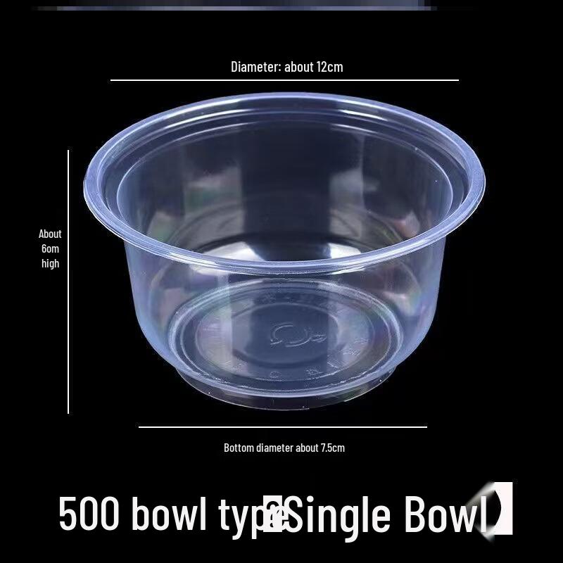 Transparent PP Disposable Food Bowl with Lid