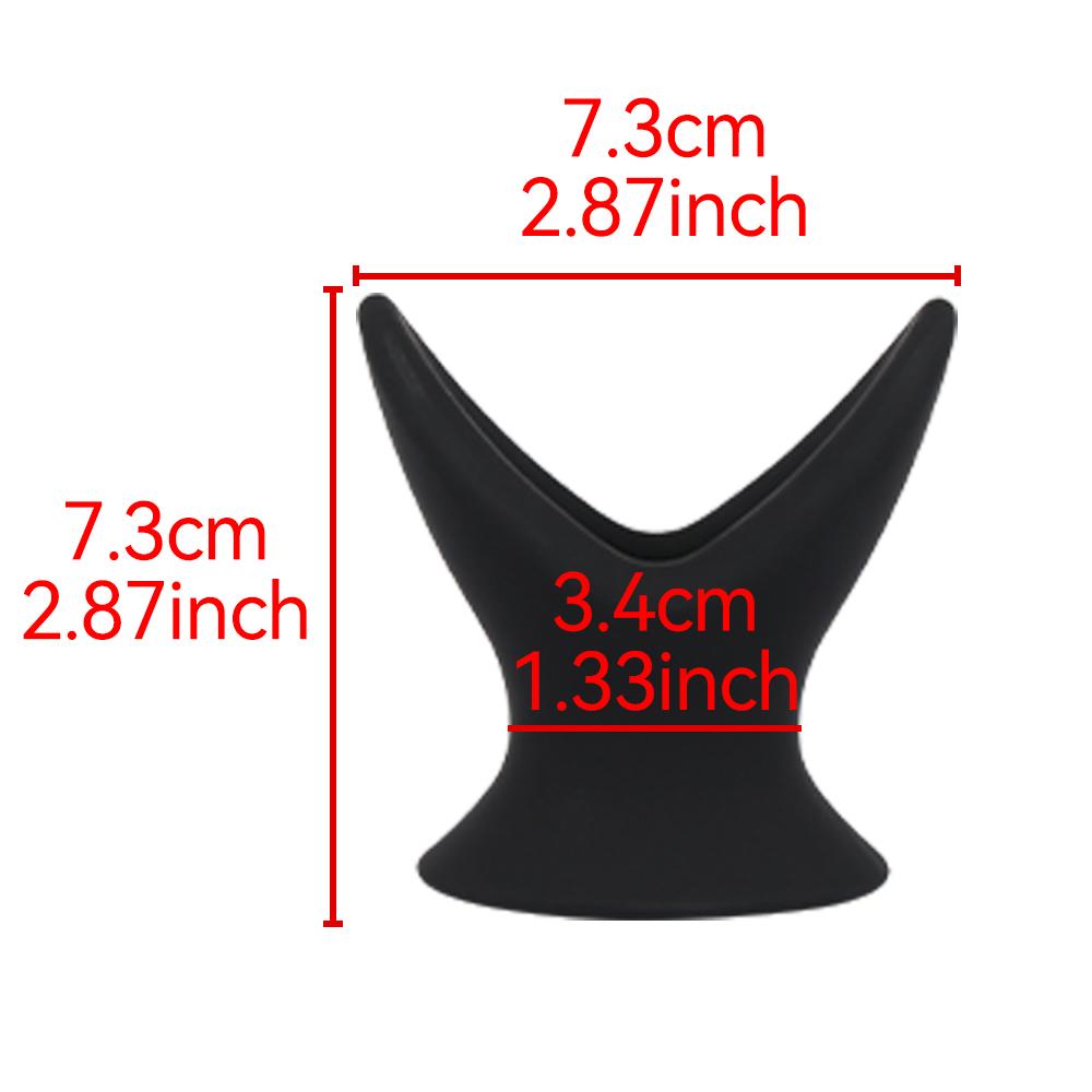 Soft Hollow Silicone V-Shaped Anal Plug To Expand Anal Endoscope Couple Training Anal Hollow Anal Plug Black Sex Toys