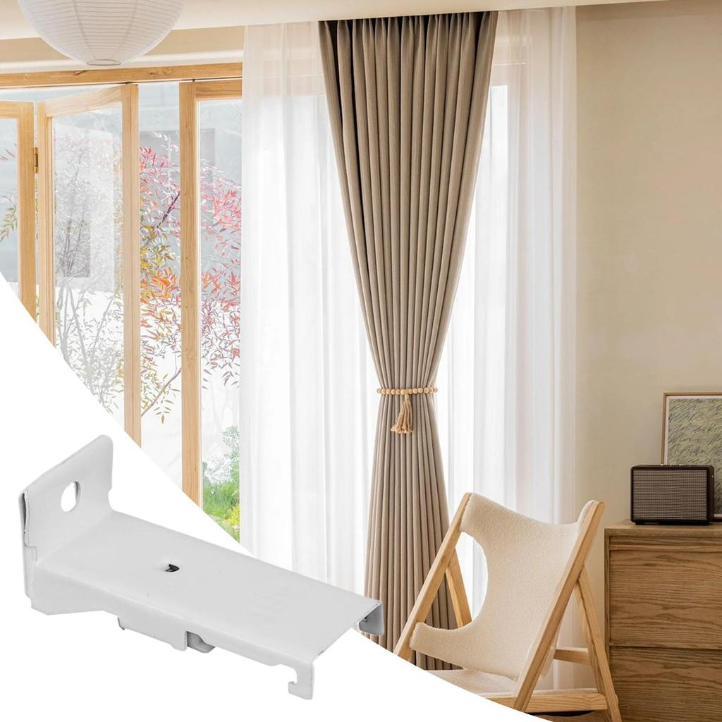 Drapery Track Ceiling Mount Wall Mount Brackets For Drapery Track 6 Piece Bendable Flexible Holder Hardware Set Support For Top