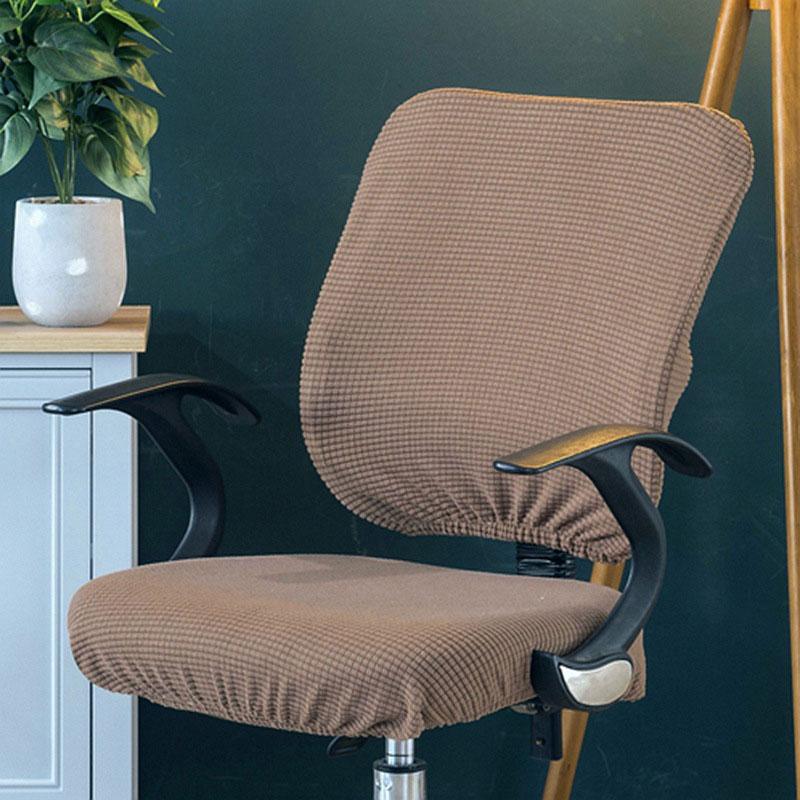 2PCS/Set Seat Cover Dust-Proof Backrest Cover Universal Rotating Chair Removable Elastic Office Chair Cover Split